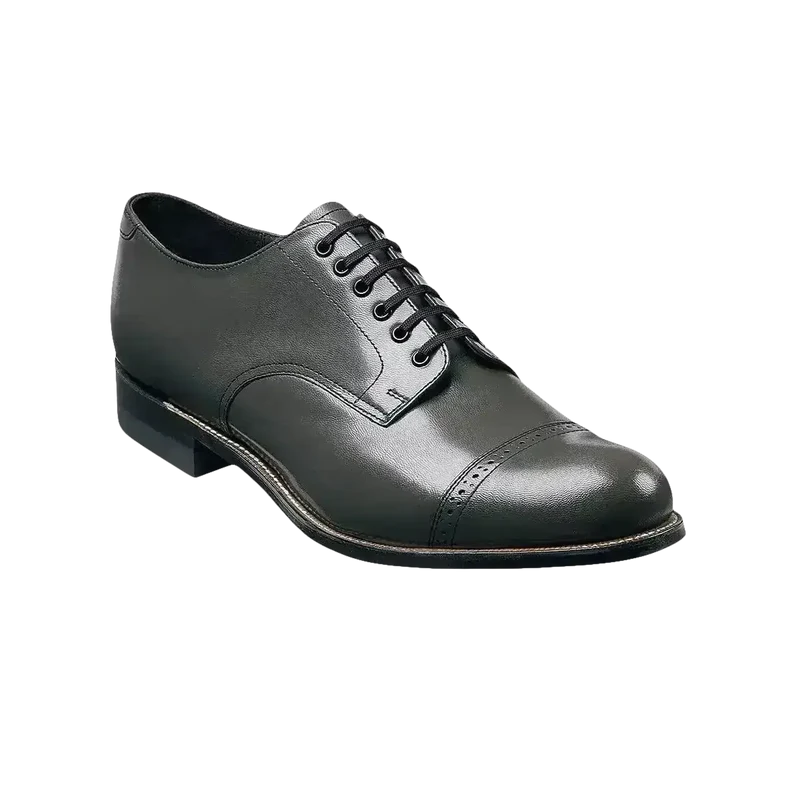 grey stacy adams dress shoes Men's Gray Madison Cap Toe Lace-Up Leather this perforated pair sports As if straight from cf-size-child-14 Select Options:Custom Made Fee #13