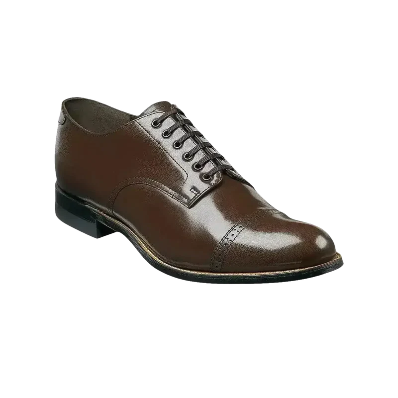 stacy adams brown dress shoes Men's Madison Cap Toe Lace-Up Leather tea length bridesmaid dresses vintage 66 Best Peach Bridesmaid a sophisticated and stylish Color:SMOKY-BLUE