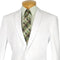 White Slim Fit Men's 2 Piece Business Suit 2 Button