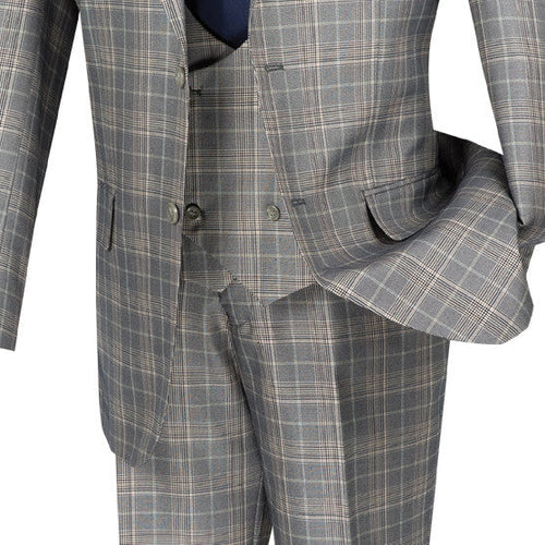 Renaissance Collection - Regular Fit 3 Piece Suit Gray