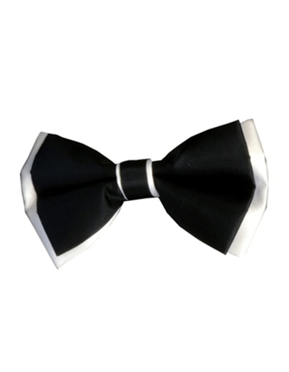 Designer Bow Ties Black & White Bow Tie AlbertoNardoniStore