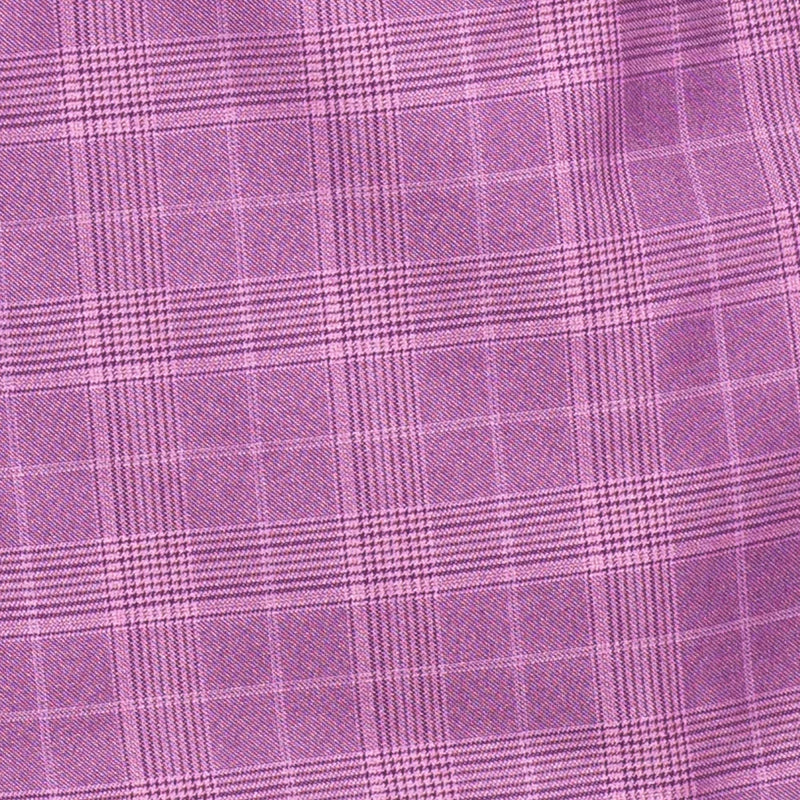 Men's Plum Glen Plaid Double Breasted Two Piece Suit