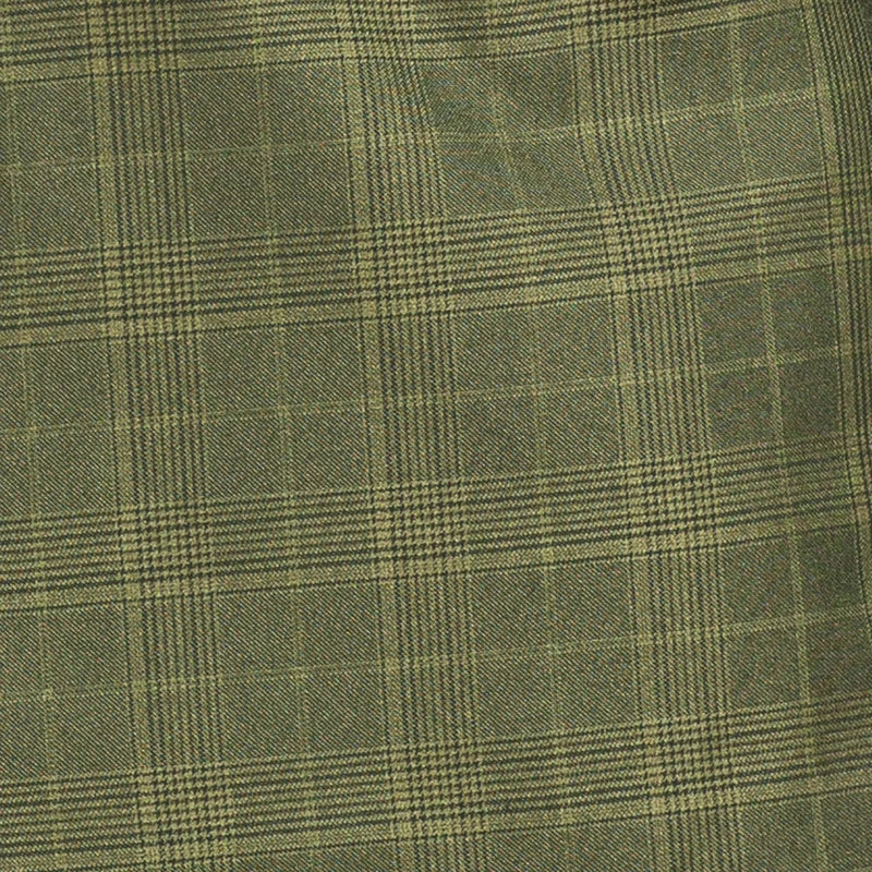 Men's Olive Glen Plaid Double Breasted Two Piece Suit
