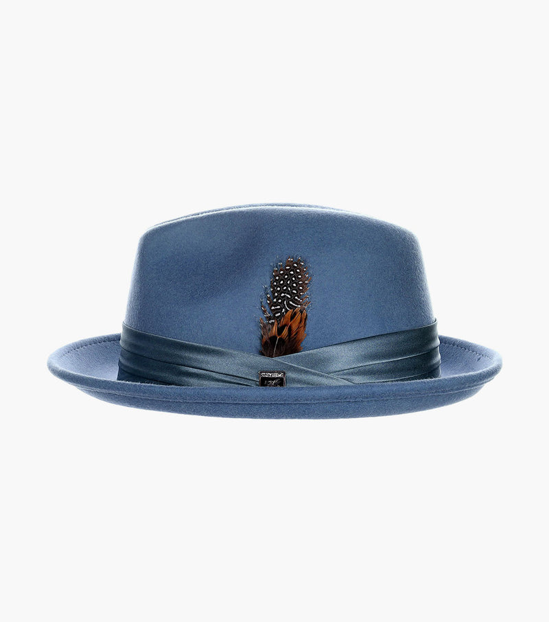 ASH FEDORA Crushable Wool Felt Pinch Front Hat