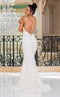Jessica Angel JA10006 V-Neck Spaghetti Strap Fitted Open Back Lace-Up Back Lace Wedding Dress