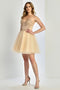 Adora Design 1065 Short A-Line Corset Applique Homecoming Dress