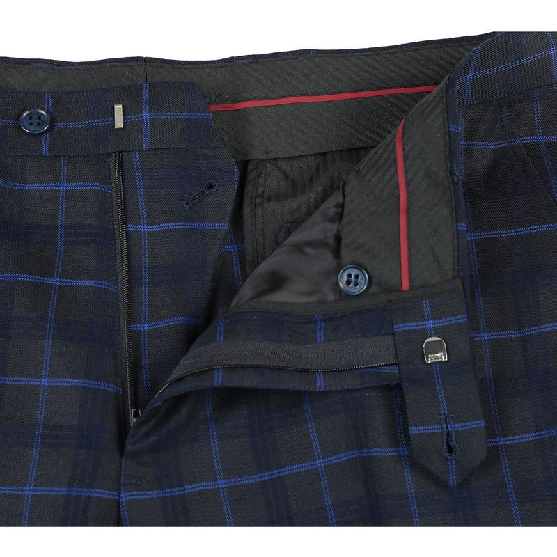 293-27 Men's Classic Fit Checked Suits