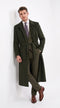 Menâs Blade Runner K Inspired Olive Green Wool Duster Coat â Long Vintage Sci-Fi Overcoat