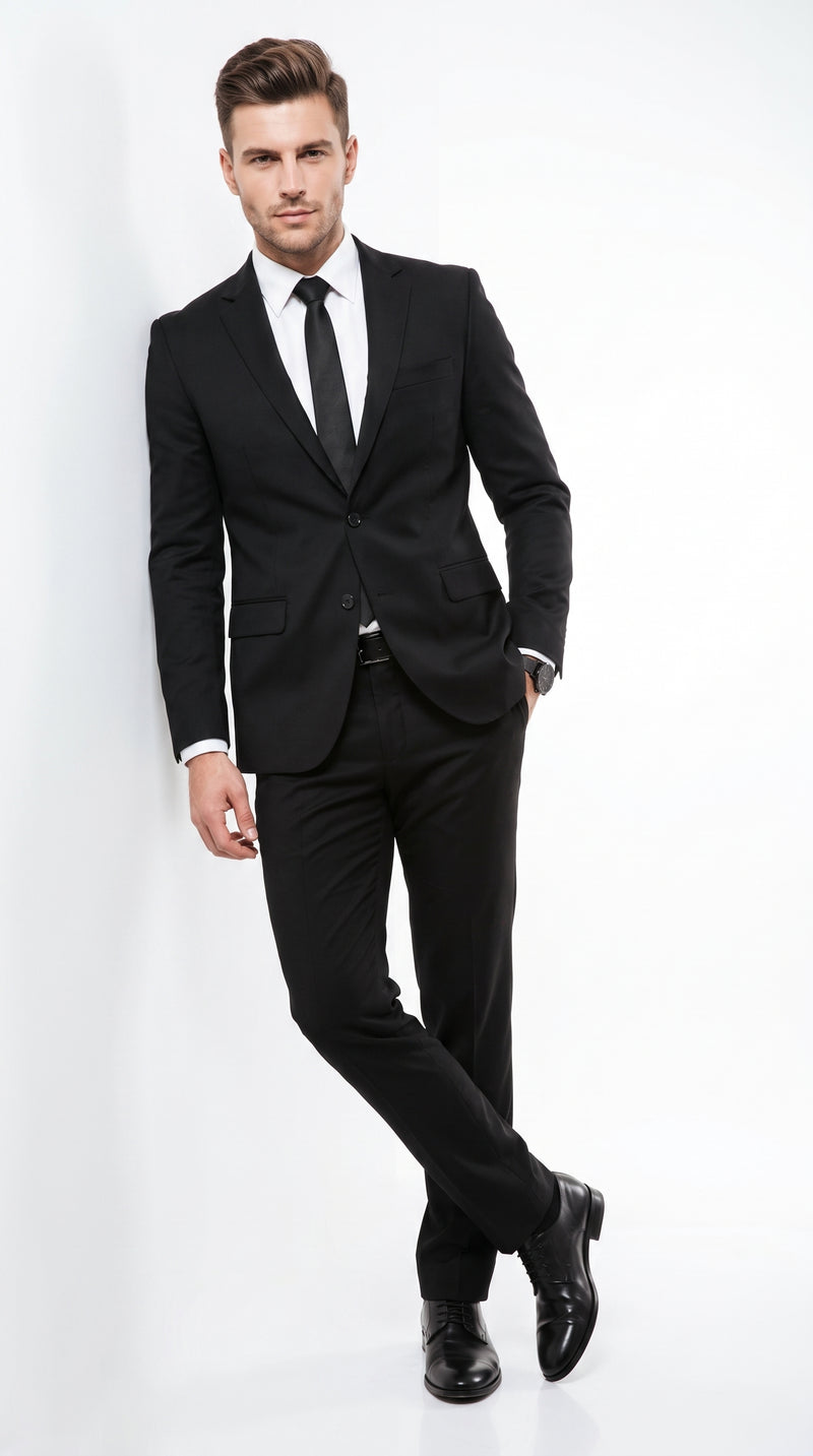 Men’s Black Men in Black Inspired Suit – Classic 2 Button Agent Style Formal Suit