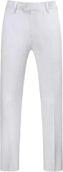 Mens Dress Pants Front Flat Fit Casual Pants