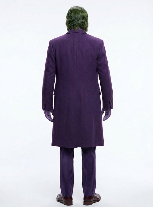 Men’s Purple Overcoat Joker Folie à Deux Arthur Fleck Inspired Long Coat – Classic Costume Trench Coat, Stylish Winter Party Wear Jacket
