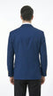 Men’s Sapphire Indigo Cobalt Blue Blazer with Gold Buttons – Classic Single Breasted Formal Business Jacket for Office, Wedding