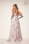 Print Sleeveless A-line Slit Gown by Lucci Lu 1402