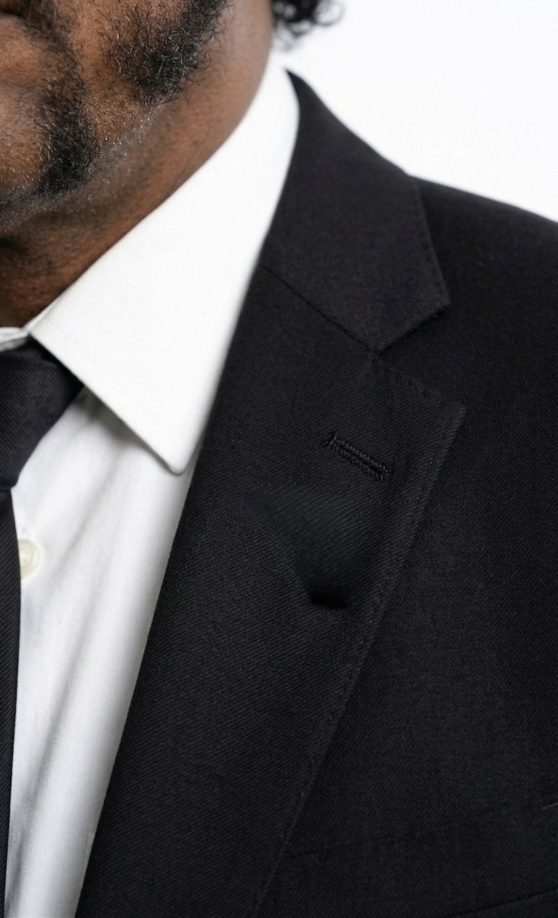 Mens Black Blazer – Jules Winnfield Inspired Pulp Fiction Style Classic Formal Blazer for Men Vintage Retro Jacket