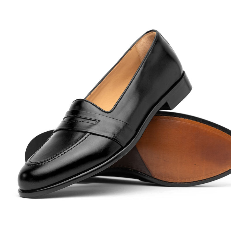 Zelli Savannah Italian Calf Penny Black (15-203-BLK)