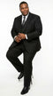 Tiglio Mens Black 3 Piece Suit – Single Button Classic Fit Pleated Wide Leg Pants Formal Business Chruch Suit - 100% Wool