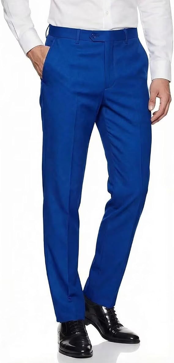 Mens Expandable Waist Business Casual Dress Pants