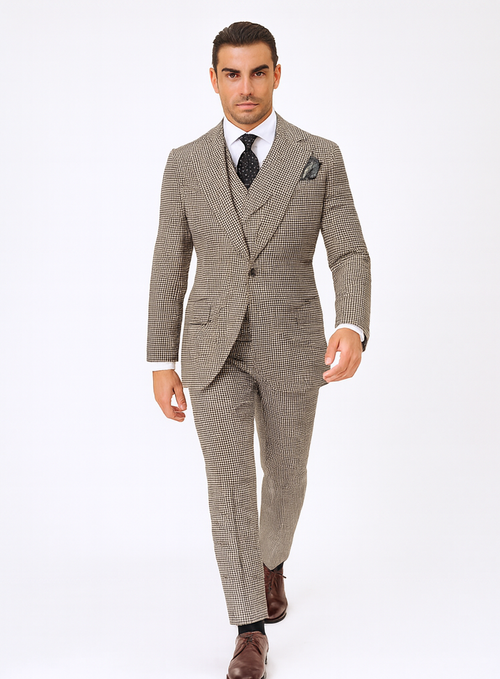 1920'S 1930'S Vintage Suit - Peak Lapel Suit - Vested Suit - Peak Lapel Double Breasted Suit - Classic Fit Pleated Pants
