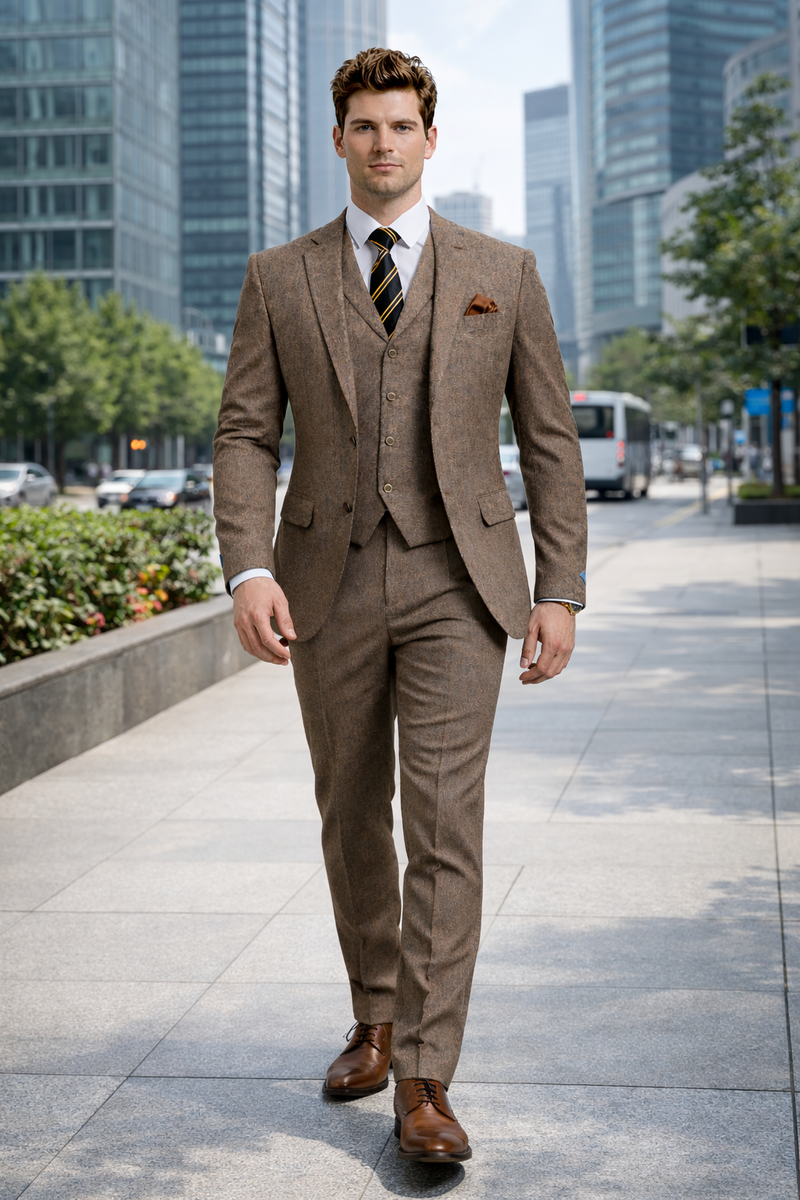 1930s Fashion Tweed ~ Herringbone Pattern - Mens 1930 Suit - 1930s Tuxedo