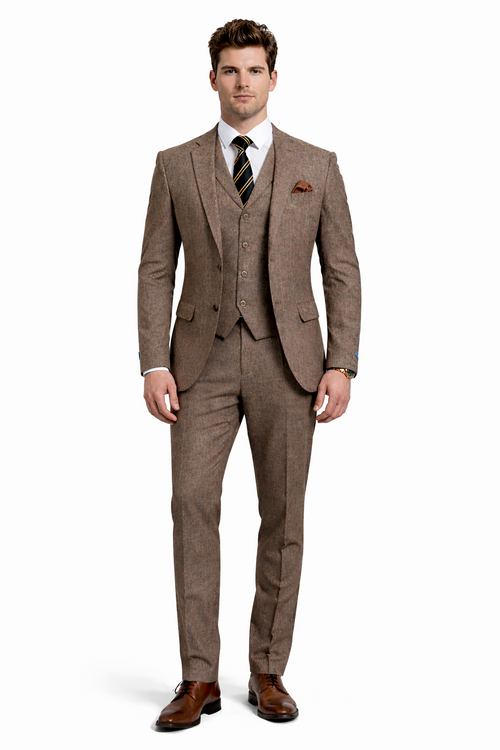 1930s Fashion Tweed ~ Herringbone Pattern - Mens 1930 Suit - 1930s Tuxedo