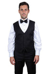 "Mens Stacy Adams Suit - Stacy Adams Suit Men's Black One Button Shawl Lapel Vested Tuxedo"
