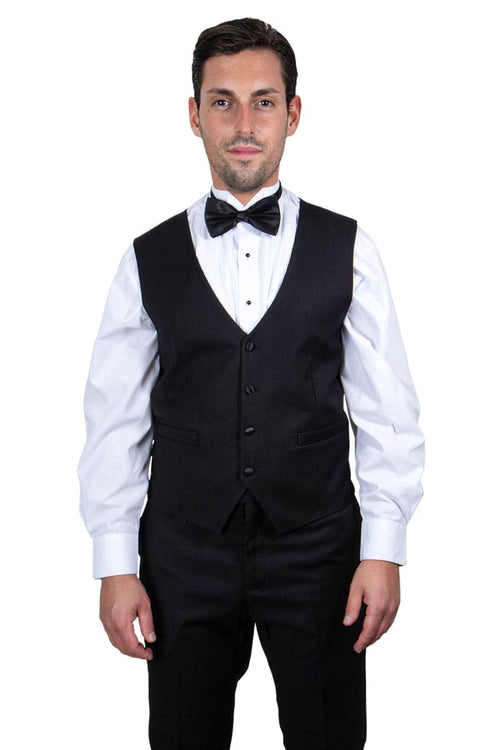 "Mens Stacy Adams Suit - Stacy Adams Suit Men's Black One Button Shawl Lapel Vested Tuxedo"