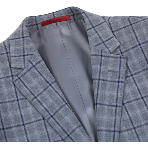 293-20 Men's Slim Fit Stretch Checked Suits