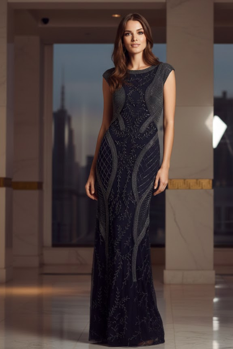 Lara 33609 - Cap Sleeve Modestly Covered Dress