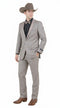 Men’s Light Taupe Western Tuxedo Suit – Cowboy Style Formal Blazer and Pants Outfit in Khaki Tan Light Brown Color