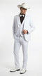 Menâs White Western Cowboy 3 Piece Tuxedo Suit, Formal Wedding Prom Groom Suit Set