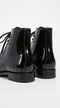 Menās Black Lace-Up Leather Dress Boots ā Vintage 1920s Peaky Blinders Cap Toe Boots in black color