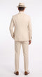 Men’s Ivory Cream Pinstripe 3-Piece Suit – 1920s Gangster Gatsby Wedding and Formal Suit