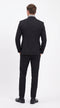 Men's Designer Stacy Adams Classic Double Breasted Suit in Black Peak Lapel Slim fit