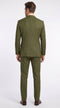 Menās Olive Green Pinstripe Double-Breasted Suit ā Classic Wedding, Business and Formal Suit