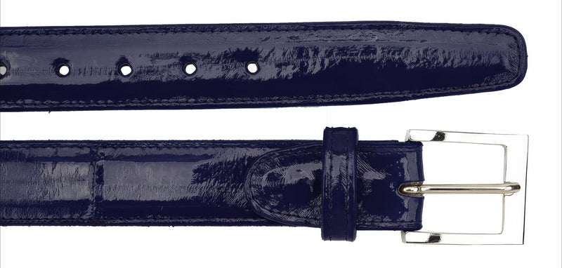 Belvedere Eel Belt - Navy Eel Skin Luxury Shoe