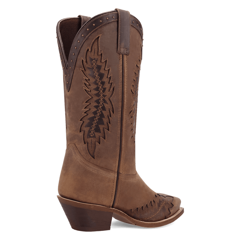 Laredo Coyote Creek Wide Calf Leather Boot - Rich Brown