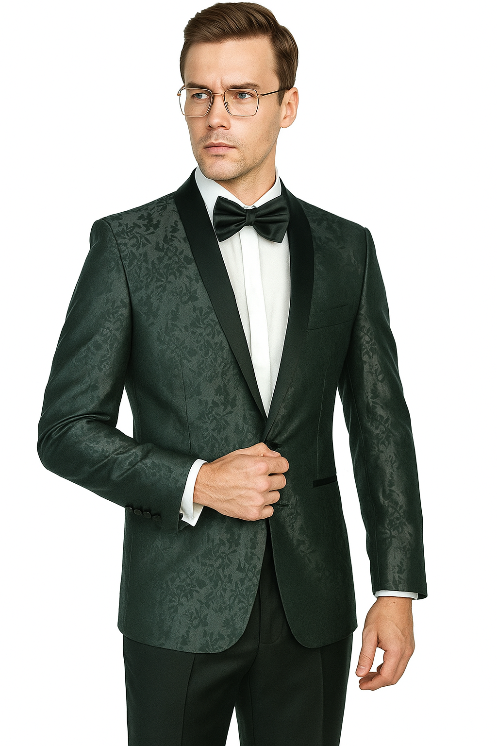 Shawl Paisly Tuxedo by Giorgio Fiorelli in Burgundy, Gray, Blue