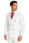 Men's High Quality Snow White Men's Double Breasted Suits Jacket Blazer Dinner Jacket