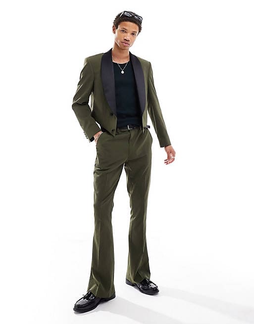 Mens Satin Suit - Shiny Green Suit - Prom Suit