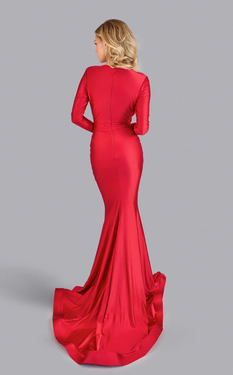 Jessica Angel JA2646 Long Sleeve Mermaid Prom Formal Floor-Length Lace Dress
