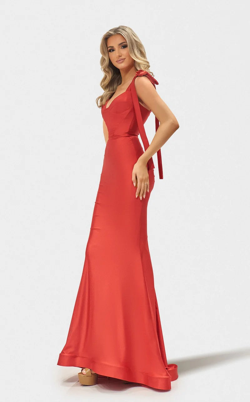 Jessica Angel JA2684 Strapless Sleeveless Mermaid Ruched Prom Jersey Dress