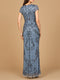 Lara 28865 Cap Sleeve Mother of the Bride Dress Mermaid Beaded Evening Gown