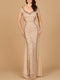 Beaded Mermaid Cap Sleeve Gown