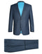 Regular Fit 2 Piece Dress Suit Windowpane in Blue