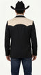 Men’s Black & Bone Tan Western Blazer – Cowboy Sport Coat with Suede Yoke for Rodeo, Ranch & Country Wear