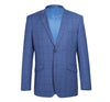 293-10 Men's 2-Piece Slim Fit Windowpane Check Dress Stretch Suit