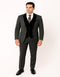 Men's Charcoal Gray 3-Piece Suit with Black Velvet Lapel – Formal Business and Wedding Attire - Gray Tuxedo