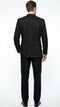 Men's Black Denim Fabric Suit – Classic Three Piece Denim Suit for Wedding, Prom and Church Wear