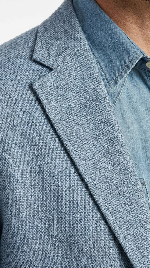 Mens Rugby Teal Baby Sky Western Blazer – Cowboy Style Casual Sport Coat for Men Classic Western Jacket in Light Blue Color