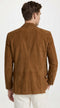 Menâs Camel Brown Suede Leather Blazer â Classic Two Button Suede Sport Coat